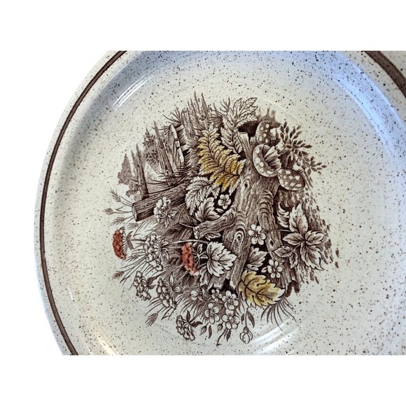 Homespun Stonecast Churchill Staffordshire Hand Painted Dinner Plate Set of 4 He - Picture 3 of 4